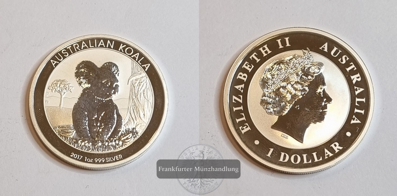  Australien 1 Dollar 2017 Koala  FM-Frankfurt  Feinsilber: 31,1g   