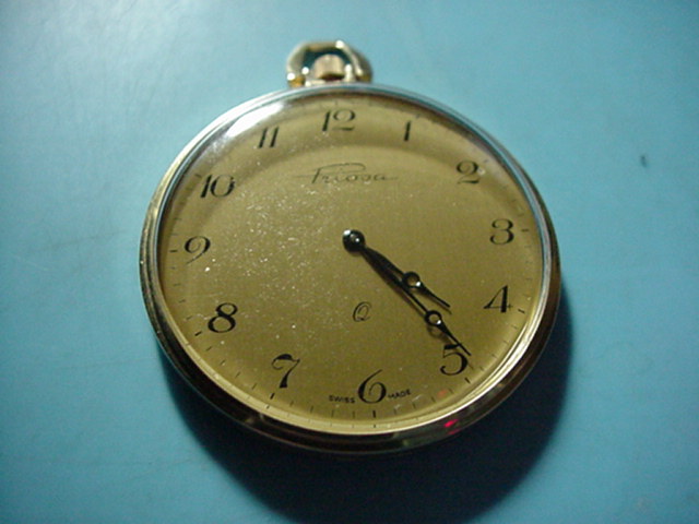 Priosa Herren-Taschen- Uhr 14 Karat 585 Gold