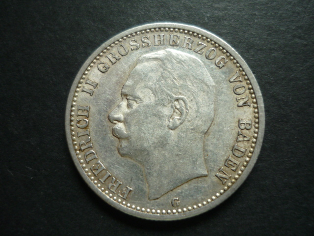  BADEN 2 MARK 1911 SELTEN!!   