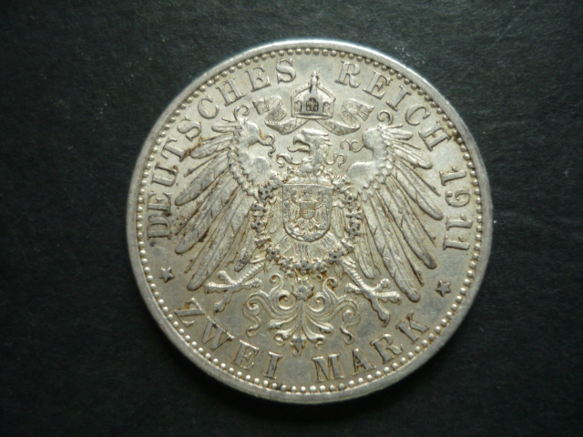  BADEN 2 MARK 1911 SELTEN!!   