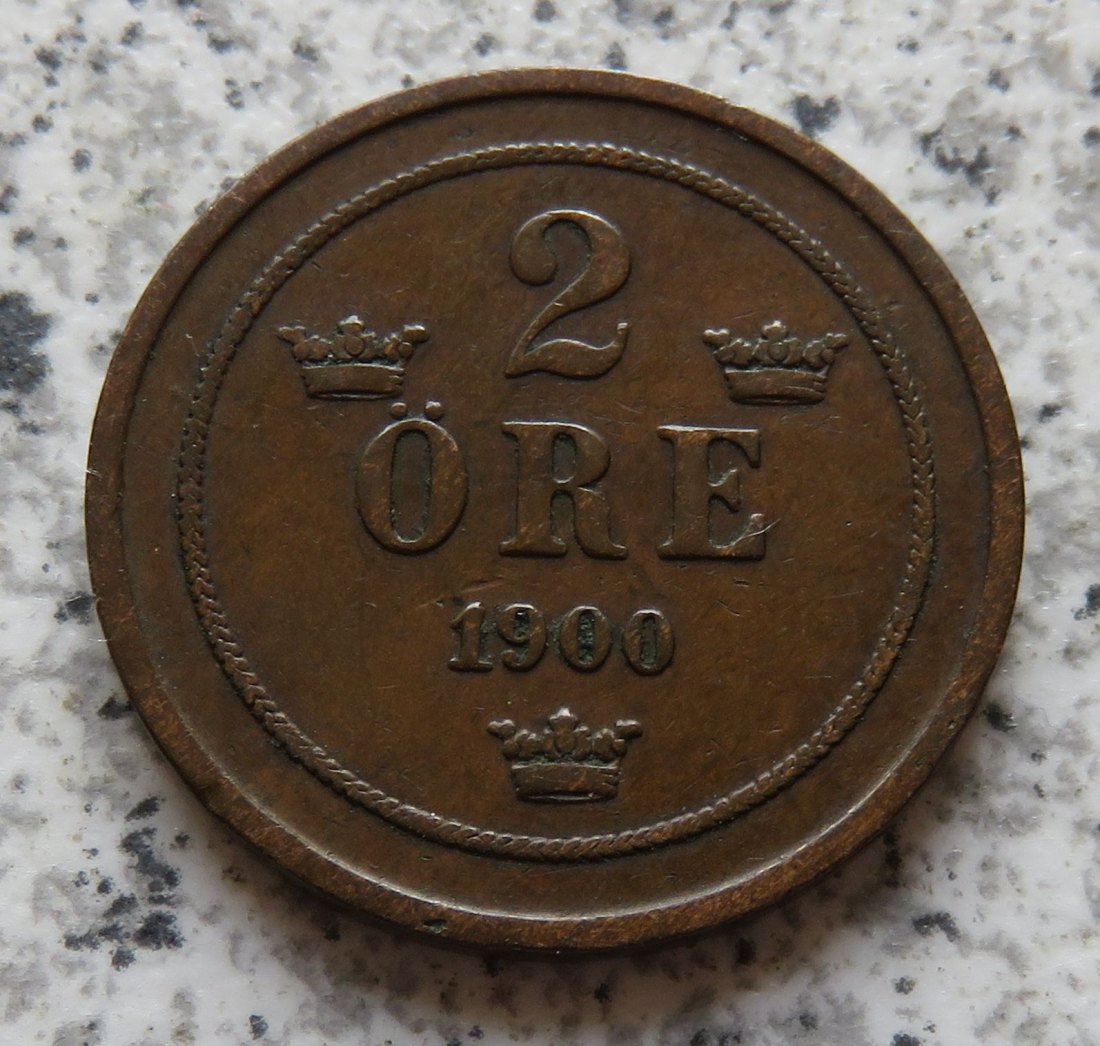  Schweden 2 Öre 1900   