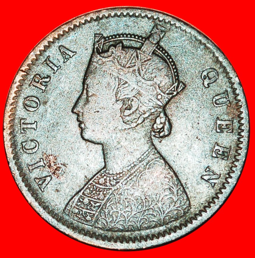 Ⰶ QUEEN (1862-1894): INDIA ★ 1/4 ANNA 1876! VICTORIA (1837-1901) LOW START ★ NO RESERVE!   