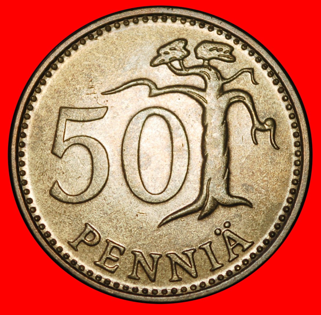  Ⰶ PINE TREE (1963-1990): FINLAND ★ 50 PENCE 1966S UNC MINT LUSTRE!★LOW START ★ NO RESERVE!   