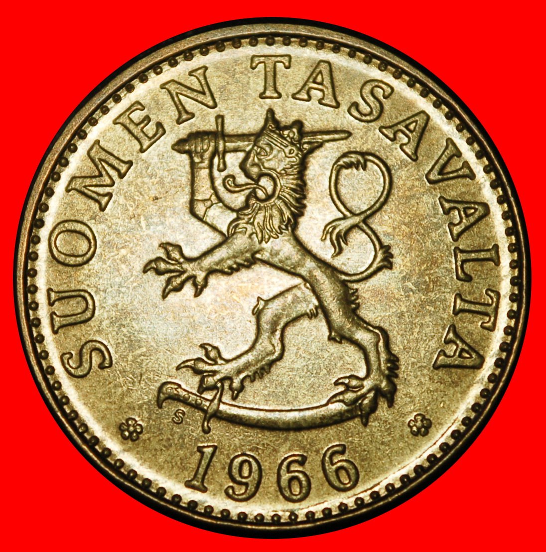  Ⰶ PINE TREE (1963-1990): FINLAND ★ 50 PENCE 1966S UNC MINT LUSTRE!★LOW START ★ NO RESERVE!   
