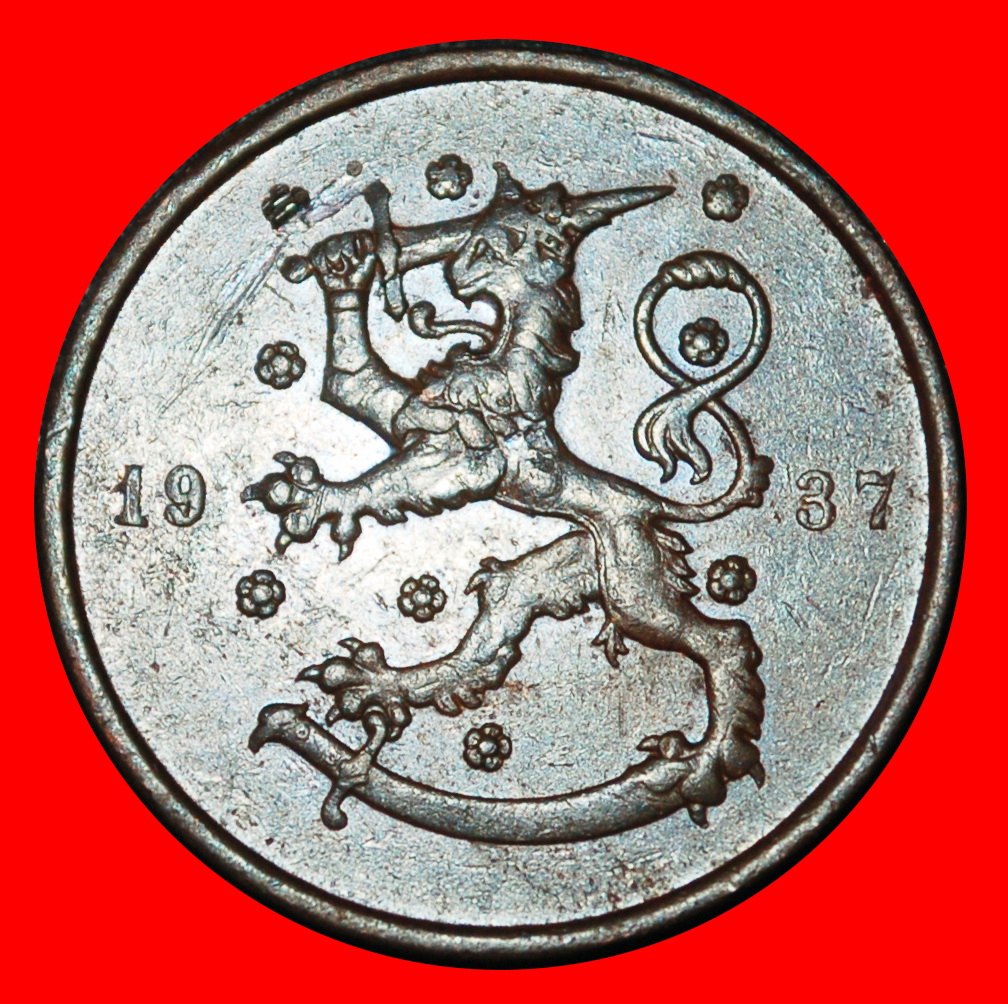  Ⰶ LION (1919-1940): FINLAND ★ 10 PENCE 1937!★LOW START ★ NO RESERVE!   