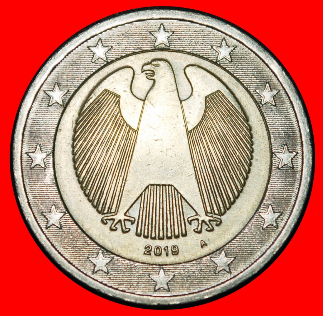  Ⰶ NON-PHALLIC TYPE (2008-2025): GERMANY ★ 2 EUROS 2019A PRUSSIA!★LOW START ★ NO RESERVE!   
