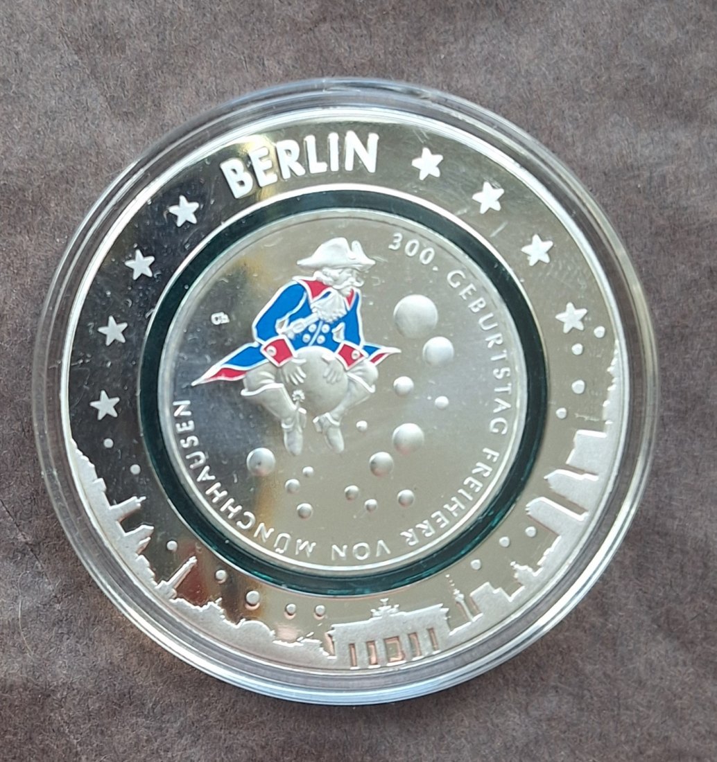  Deutschland, 20 Euro, 2020, 925er Silber (16,65g fein)+Polymerring+versilberter Außenring   