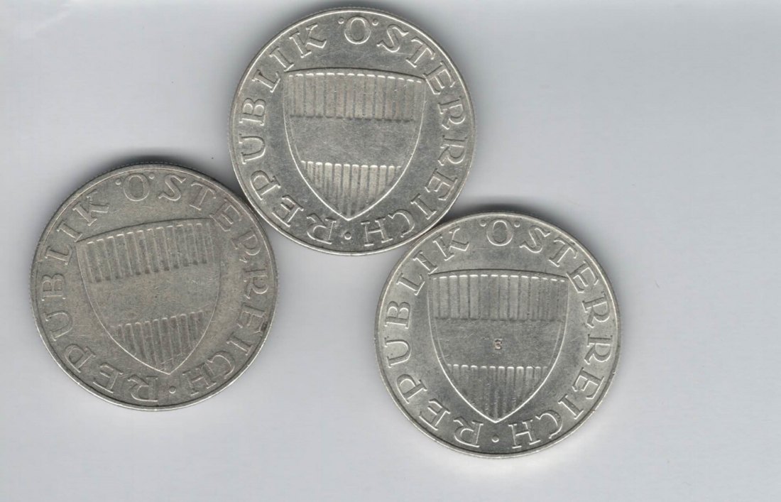 10 Schilling 1957 1958 1959 Ag silber á 4,8g fein Österreich 2. Republik Spittalgold9800 (4785)   