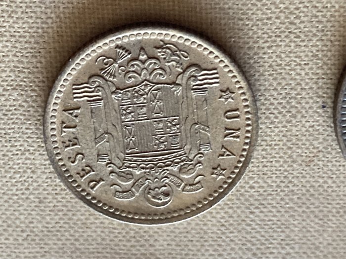 Münze Münzen Umlaufmünze Spanien 1 Peseta 1966 im Stern 75   