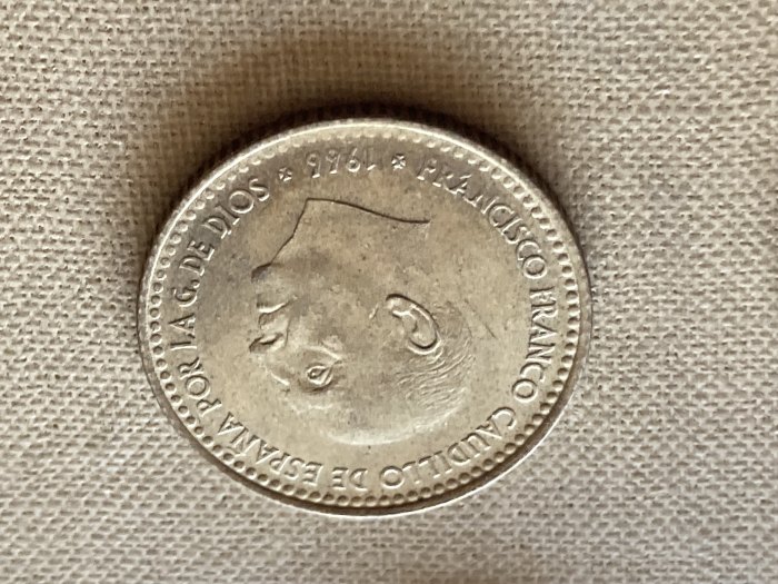  Münze Münzen Umlaufmünze Spanien 1 Peseta 1966 im Stern 75   