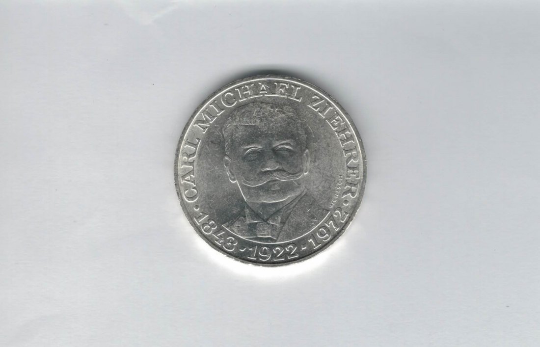  25 Schilling 1972 Carl Michael Ziehrer silber 10,4g fein Österreich 2.Rep Spittalgold9800 (04588/18   