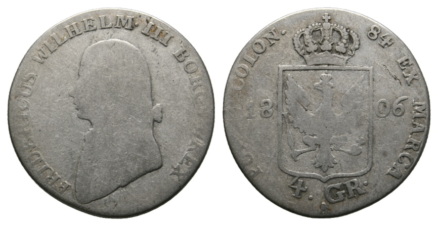  Altdeutschland; Preußen; Kleinmünze 1806   
