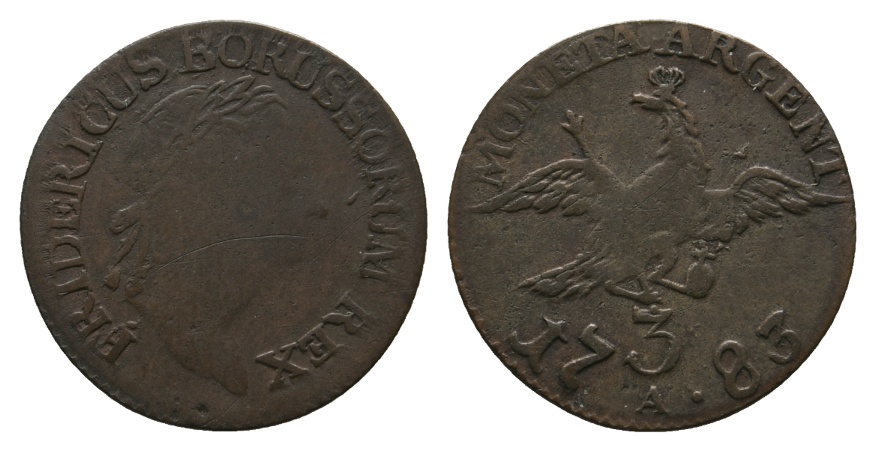  Altdeutschland; Preußen; Kleinmünze 1783   