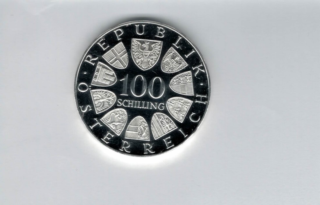  100 Schilling 1974 Olympische Winterspiele 1976 Innsbruck 15,36 Fein silber Österreich (01914/1)   