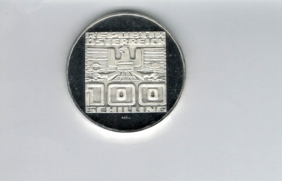  100 Schilling 1975 20 Jahre Staatsvertrag silber Österreich 2. Republik (01914/3)   