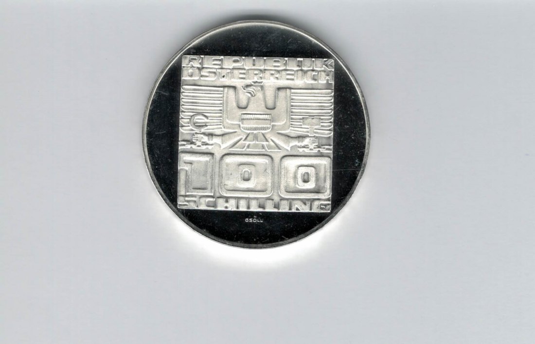  100 Schilling 1975 50 J. Schillingwährung silber 15,36g fein Österreich Spittalgold9800 (01914/4)   
