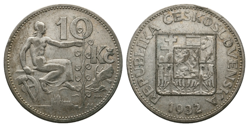  Tschechoslowakei; 10 Kronen 1932   