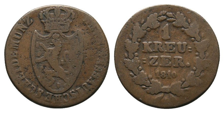 Altdeutschland; Nassau; Kleinmünze 1810   