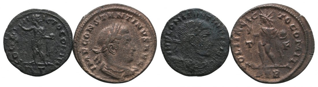  Antike; Rom; 2 Kleinmünzen; Bronze; 2,49 g; 3,79 g   