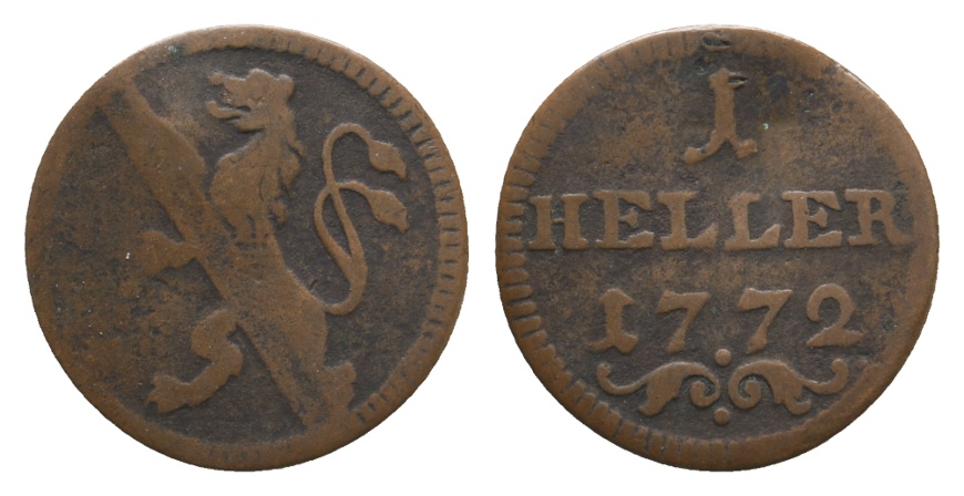  Altdeutschland; Bamberg; 1 Heller 1772   