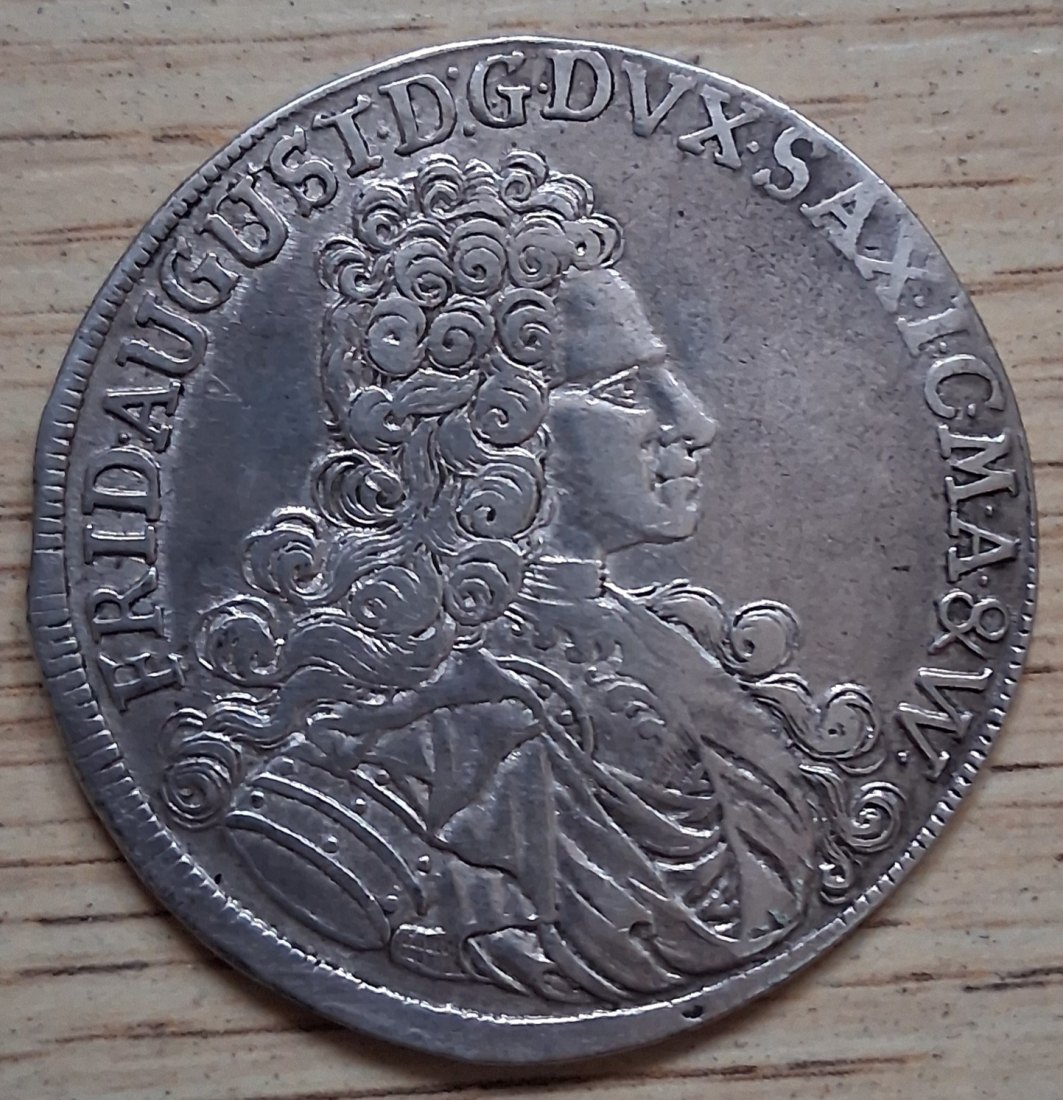  2/3 Taler Sachsen 1694 August der Starke Silber,Original   
