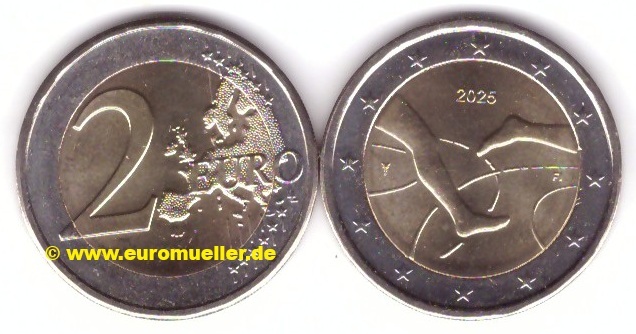 Finnland 2 Euro Gedenkmünze 2025...Leichtathletik...unc.   