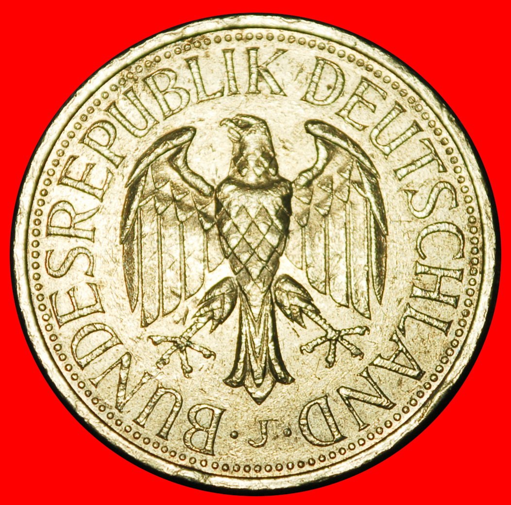  Ⰶ NOT COMMUNIST TYPE (1950-2001): GERMANY ★ 1 MARK 1977J II1+C+r2 HAMBURG! ★LOW START ★ NO RESERVE!   