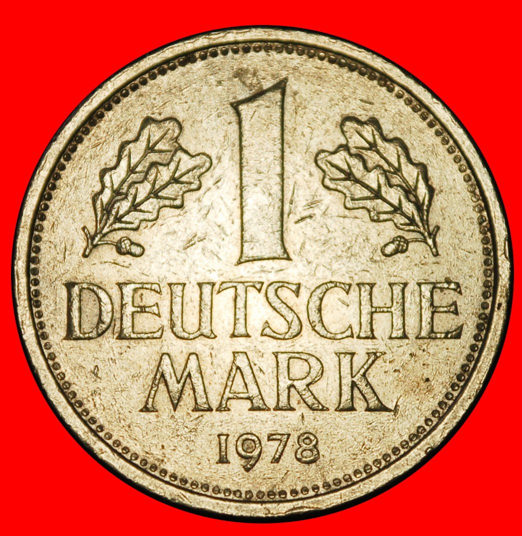  Ⰶ NOT COMMUNIST TYPE (1950-2001): GERMANY ★ 1 MARK 1978J II1+C+r2 HAMBURG! ★LOW START ★ NO RESERVE!   