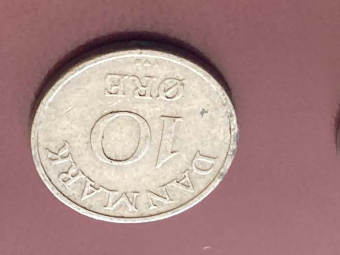 Münze Münzen Umlaufmünze Dänemark 10 Öre 1955