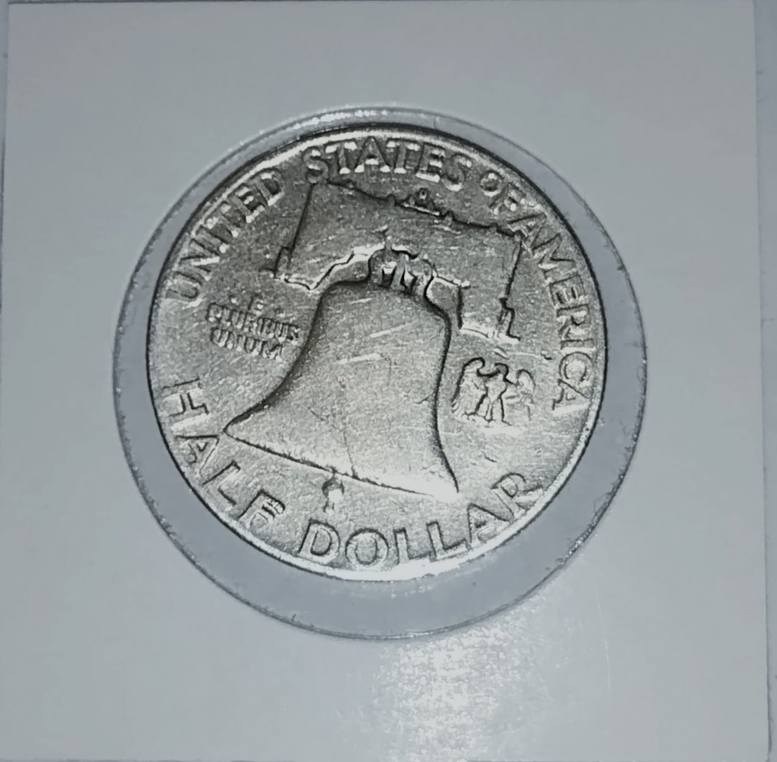  USA 1/2 Dollar 1950 D - Benjamin Franklin Half Dollar Silber   
