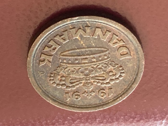  Münze Münzen Umlaufmünze Dänemark 25 Öre 1991   