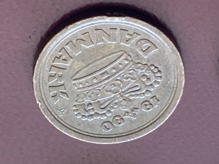 Münze Münzen Umlaufmünze Dänemark 25 Öre 1992   