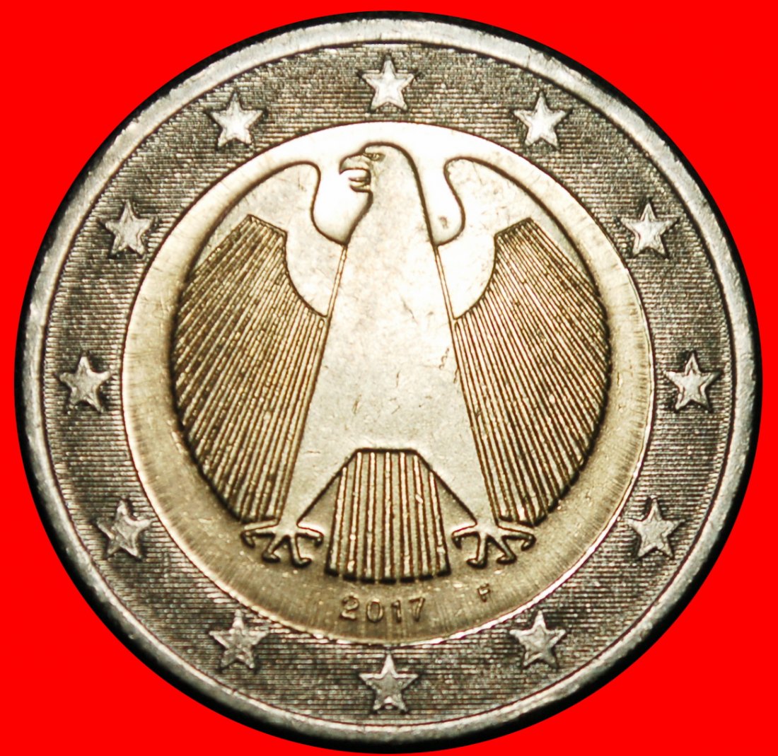 Ⰶ NON-PHALLIC TYPE (2008-2025): GERMANY ★ 2 EUROS 2017F BADEN-WUERTTEMBERG!★LOW START ★ NO RESERVE!