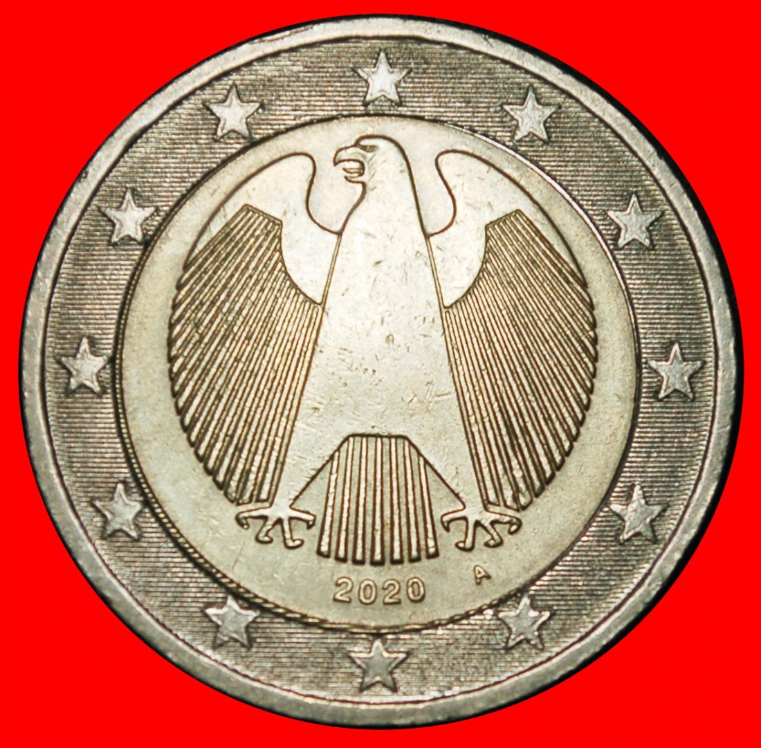  Ⰶ NON-PHALLIC TYPE (2008-2025): GERMANY ★ 2 EUROS 2020A PRUSSIA!★LOW START ★ NO RESERVE!   