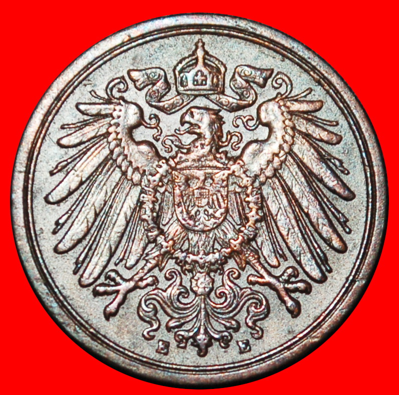  Ⰶ EAGLE (1890-1916): GERMANY ★1 PFENNIG 1915E SAXONY! WILLIAM II (1888-1918)★LOW START ★ NO RESERVE!   