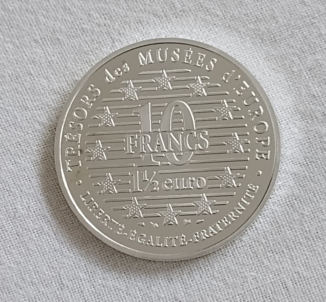  Frankreich 10 Francs / 1,5 Euro 1996 - Clothed Maya by Goya - pP 20gr. Silber   