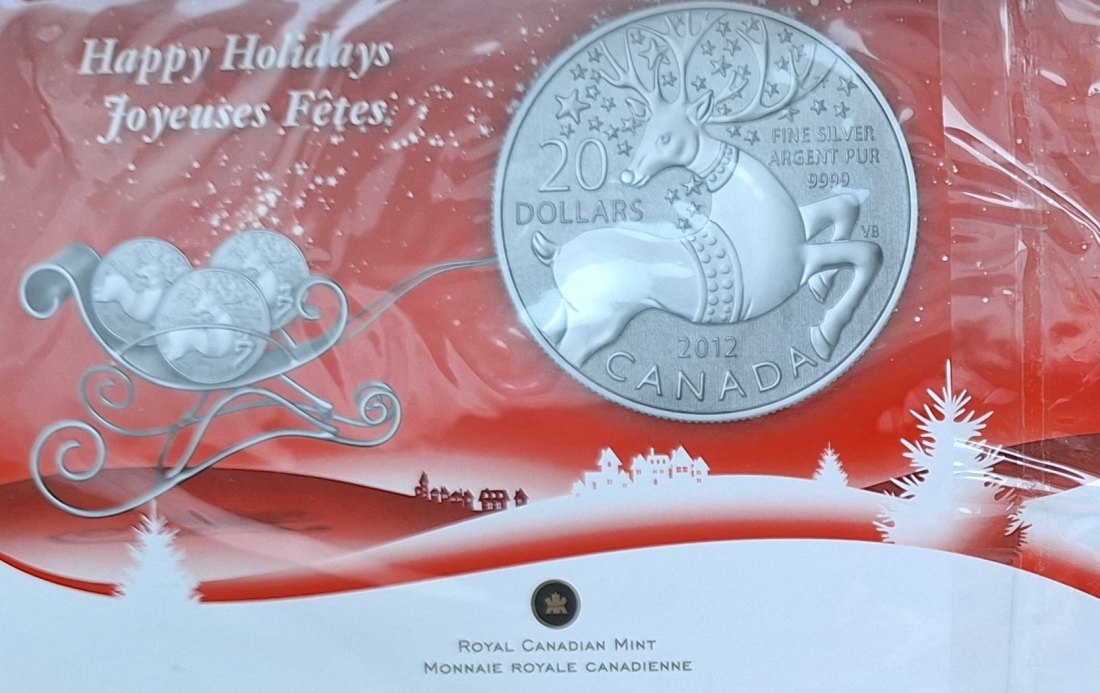  Kanada, 2x20 Dollar 2011+2012, je 999er Silber (7,96 fein)   
