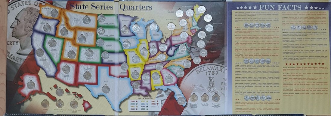  USA,56x Quarter(1/4)Dollar, 1999-2009, Kollektion-Mappe (2)   