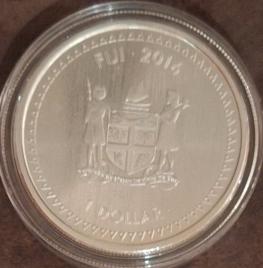  Fidschi, 1 Dollar, 2016 Fidschi-Leguan, 1oz 999er Silber (in Münzkapsel)   