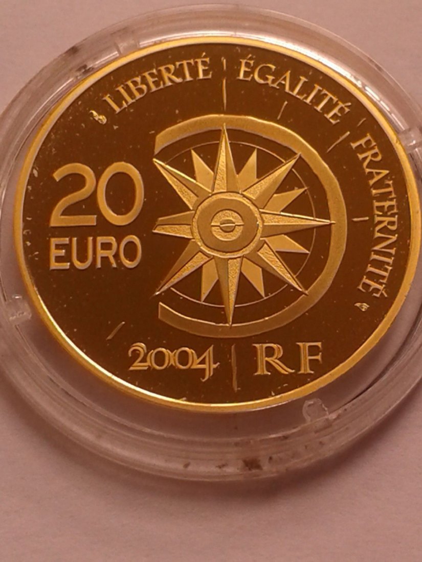  Original 20 euro 2004 PP Frankreich Messagerie maritimes 17g Gold 920er Gold   