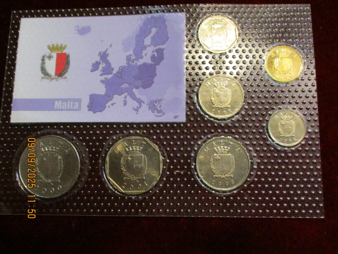  Kursmünzen Malta siehe Foto Gewicht: Ca- 43g/- 1   