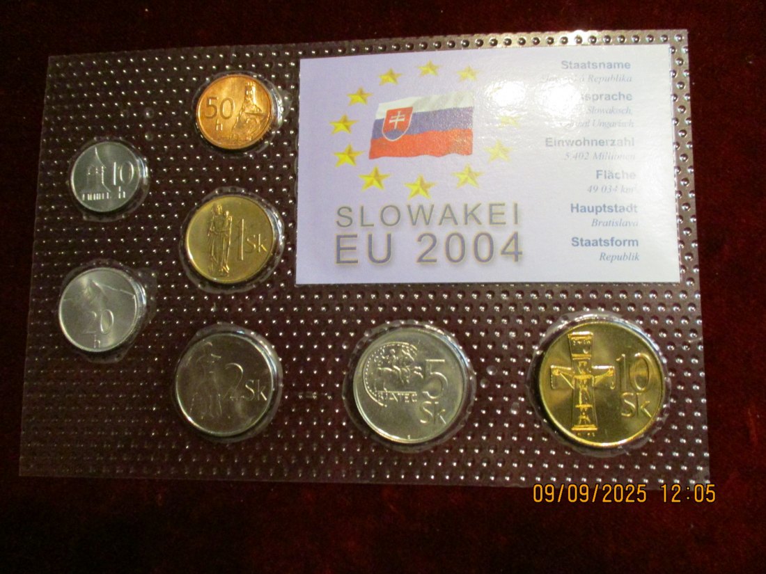  Kursmünzen Slowakei siehe Foto Gewicht: Ca- 30g/- 1   