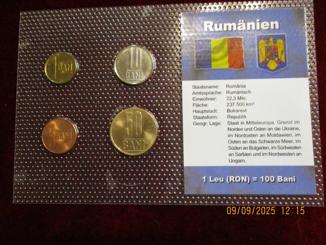 Kursmünzen Rumänien siehe Foto Gewicht: Ca- 21g/- 1   