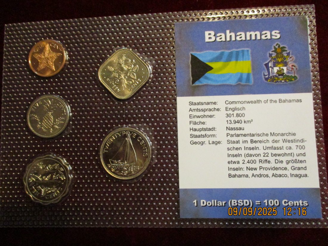  Kursmünzen Bahamas siehe Foto Gewicht: Ca- 32g/- 1   