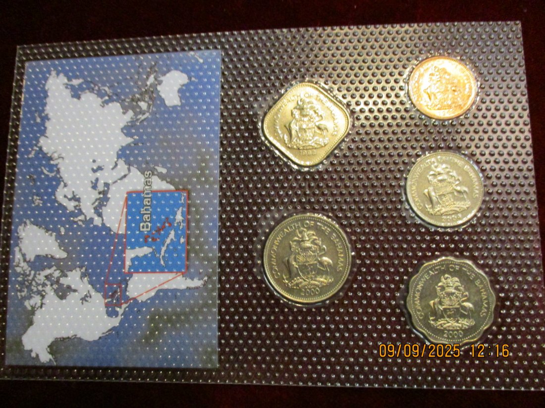 Kursmünzen Bahamas siehe Foto Gewicht: Ca- 32g/- 1   