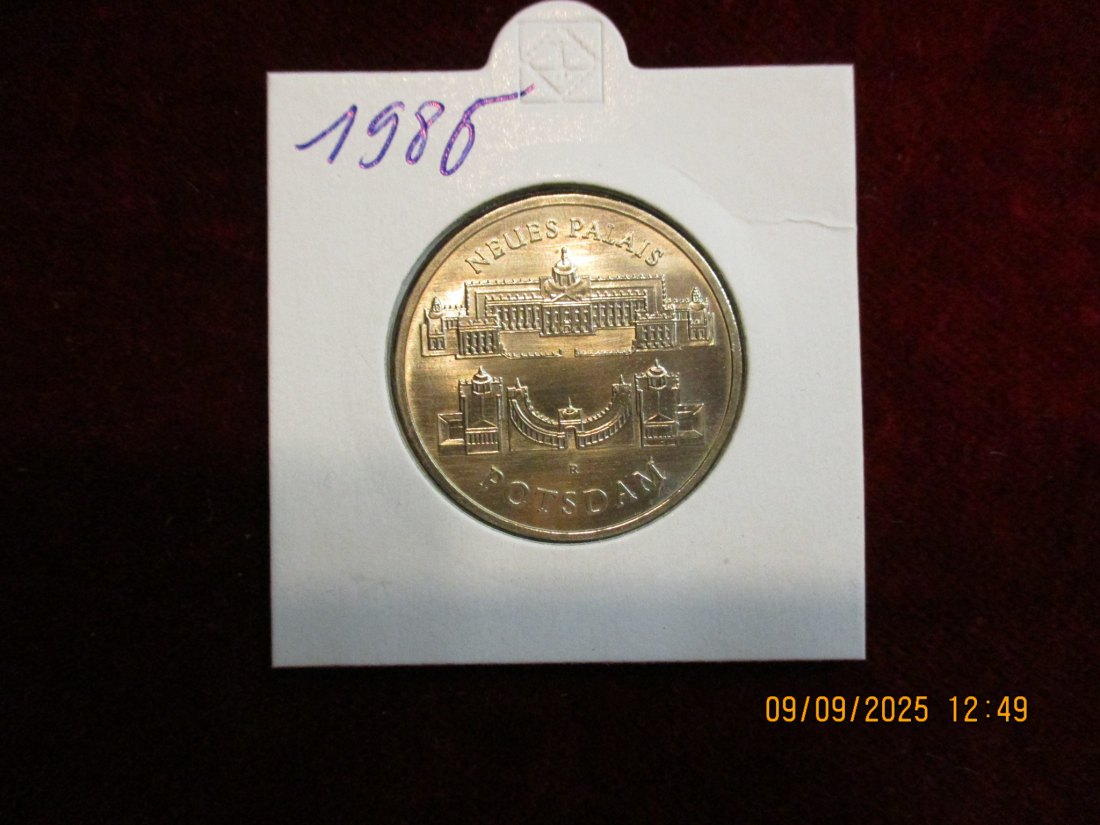  5 Mark DDR 1986 Neues Palais Potsdam 9,6g   