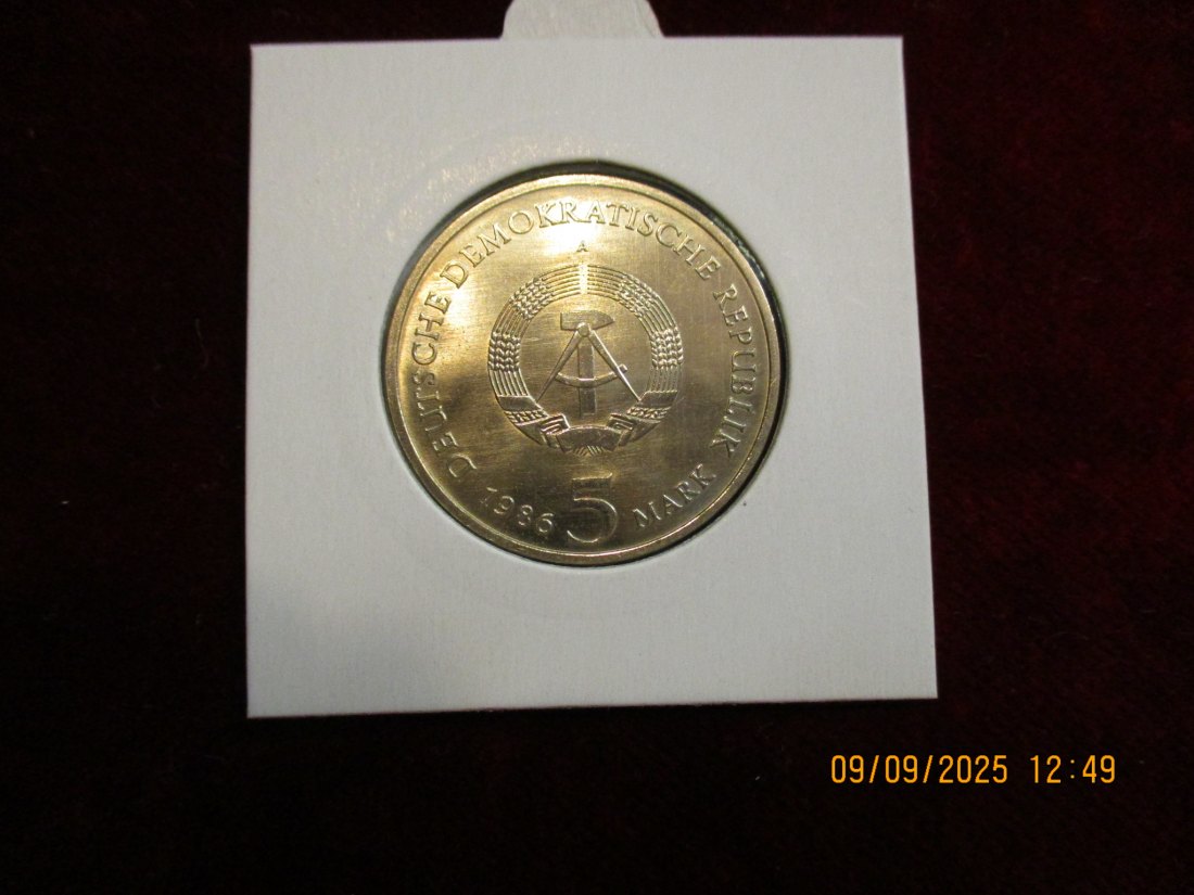  5 Mark DDR 1986 Neues Palais Potsdam 9,6g   