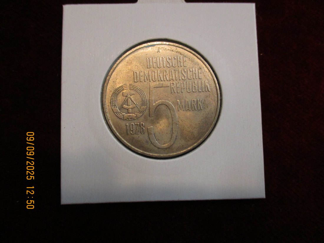 5 Mark DDR 1978 Apartheid 9,6g   