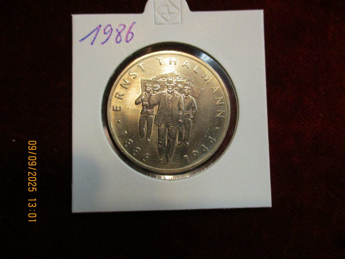  10 Mark DDR 1986 Ernst Thälmann 12g   