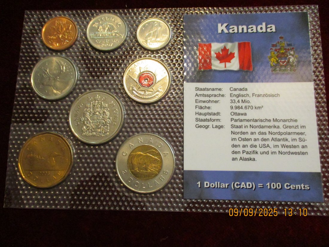  Kursmünzen Kanada siehe Foto Gewicht: Ca- 44g/- 1   